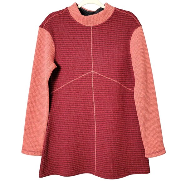 Prana Womens Josette Wool Blend Striped Long Sleeve Tunic Sweater Medium - Picture 1 of 10